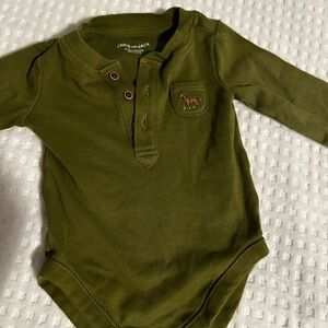 Janie and Jack Forest baby horse Henley bodysuit